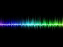 Multi-colored depiction of sound waves